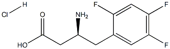 (S)-3-Amino-4-(2,4,5-trifluoro-phenyl)-butanoic acid hydrochloride Struktur