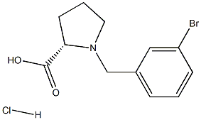 (S)-alpha-(3-bromo-benzyl)-proline hydrochloride Struktur