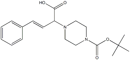 2-(4-Boc-piperazinyl)-4-phenyl-3-butenoic acid Struktur