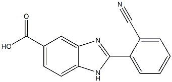 2-(2-Cyanophenyl)-1H-benzimidazole-5-carboxylic acid Struktur