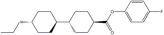 4-fluorophenyl trans-4-(trans-4-propylcyclohexyl)cyclohexanecarboxylate Struktur