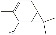 3,7,7-trimethylbicyclo[4.1.0]hept-3-en-2-ol Struktur