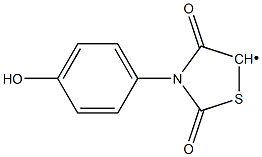 [3-(4-Hydroxy-phenyl)-2,4-dioxo-thiazolidin-5-yl]- Struktur