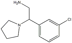 1-[2-Amino-1-(3-chloro-phenyl)-ethyl]-pyrrolidine- Struktur