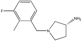 (3R)-1-(3-fluoro-2-methylbenzyl)pyrrolidin-3-amine Struktur