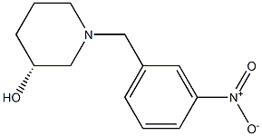 (3R)-1-(3-nitrobenzyl)piperidin-3-ol Struktur