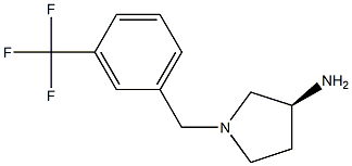 (3S)-1-[3-(trifluoromethyl)benzyl]pyrrolidin-3-amine Struktur