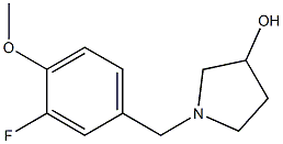 1-(3-fluoro-4-methoxybenzyl)pyrrolidin-3-ol Struktur