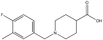 1-(4-fluoro-3-methylbenzyl)piperidine-4-carboxylic acid Struktur