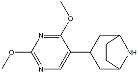 3-(2,4-dimethoxypyrimidin-5-yl)-8-azabicyclo[3.2.1]octane Struktur