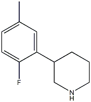 3-(2-fluoro-5-methylphenyl)piperidine Struktur