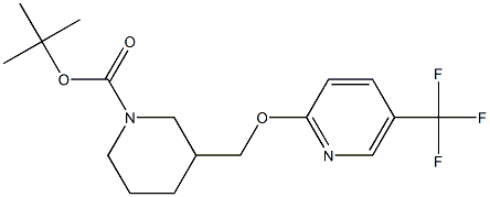 3-(5-Trifluoromethyl-pyridin-2-yloxymethyl)-piperidine-1-carboxylic acid tert-butyl ester Struktur