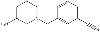 3-[(3-aminopiperidin-1-yl)methyl]benzonitrile Struktur