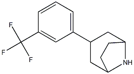 3-[3-(trifluoromethyl)phenyl]-8-azabicyclo[3.2.1]octane Struktur