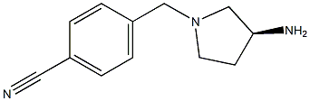 4-{[(3S)-3-aminopyrrolidin-1-yl]methyl}benzonitrile Struktur