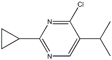 4-chloro-2-cyclopropyl-5-(1-methylethyl)pyrimidine Struktur