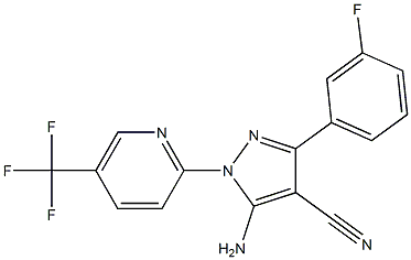 5-amino-3-(3-fluorophenyl)-1-[5-(trifluoromethyl)pyridin-2-yl]-1H-pyrazole-4-carbonitrile Struktur