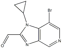 7-bromo-1-cyclopropyl-1H-imidazo[4,5-c]pyridine-2-carbaldehyde Struktur