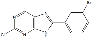 8-(3-bromophenyl)-2-chloro-9H-purine Struktur