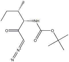 (3S,4S)-N-TERTIARY-BUTOXYCARBONYLISOLEUCINYL DIAZOMETHANE Struktur