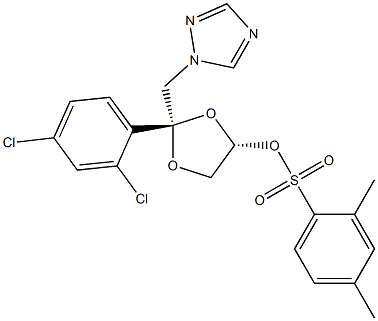 CIS-[2-(2,4-DICHLOROPHENYL)-2-(1H-1,2,4-TRIAZOLE-1-YL-METHYL)-1,3-DIOXOLANE-4-YL] METHYL-TOSYLATE. Struktur