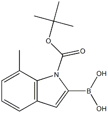 1-BOC-7-METHYL-INDOLE-2-BORONIC ACID Struktur