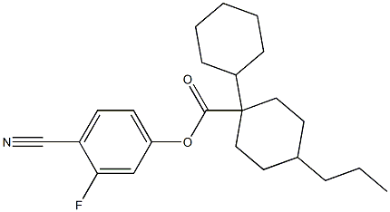 4-CYANO-3-FLUOROPHENYL 4-PROPYLBI(CYCLOHEXYL)CARBOXYLATE Struktur