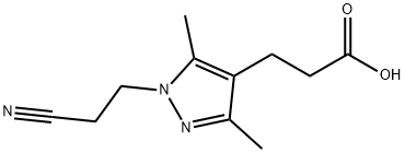 3-[1-(2-CYANOETHYL)-3,5-DIMETHYL-1H-PYRAZOL-4-YL]PROPANOIC ACID Struktur