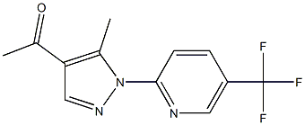 1-{5-METHYL-1-[5-(TRIFLUOROMETHYL)PYRIDIN-2-YL]-1H-PYRAZOL-4-YL}ETHANONE Struktur