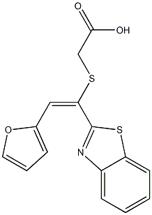 {[1-(1,3-BENZOTHIAZOL-2-YL)-2-(2-FURYL)VINYL]THIO}ACETIC ACID Struktur