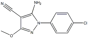 5-AMINO-1-(4-CHLOROPHENYL)-3-METHOXY-1H-PYRAZOLE-4-CARBONITRILE Struktur