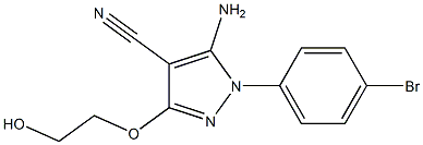 5-AMINO-1-(4-BROMOPHENYL)-3-(2-HYDROXYETHOXY)-1H-PYRAZOLE-4-CARBONITRILE Struktur