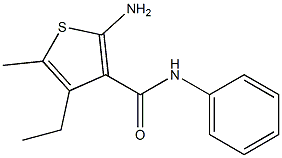 2-AMINO-4-ETHYL-5-METHYL-N-PHENYLTHIOPHENE-3-CARBOXAMIDE Struktur