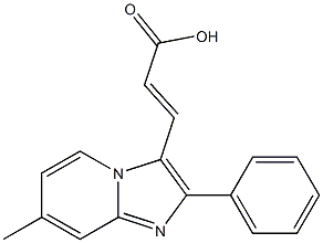 3-(7-METHYL-2-PHENYL-IMIDAZO[1,2-A]PYRIDIN-3-YL)-ACRYLIC ACID 95% Struktur