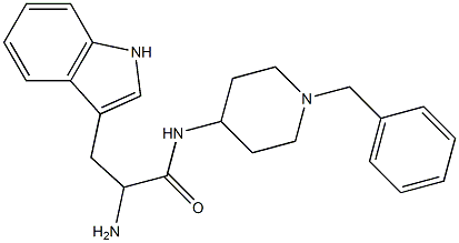 2-AMINO-N-(1-BENZYL-PIPERIDIN-4-YL)-3-(1H-INDOL-3-YL)-PROPIONAMIDE Struktur