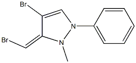 4-BROMO-3-BROMOMETHYLENE-2-METHYL-1-PHENYL-PYRAZOL Struktur