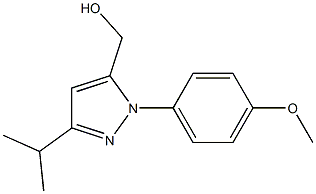 5-HYDROXYMETHYL-3-ISOPROPYL-N-(4-METHOXY PHNEYL)PYRAZOLE Struktur