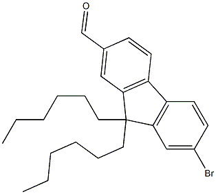 7-BROMO-9,9-DIHEXYL-9H-FLUORENE-2-CARBALDEHYDE Struktur