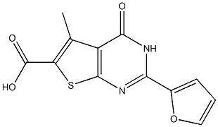 2-(2-FURYL)-5-METHYL-4-OXO-3,4-DIHYDROTHIENO[2,3-D]PYRIMIDINE-6-CARBOXYLIC ACID Struktur