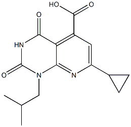 7-CYCLOPROPYL-1-ISOBUTYL-2,4-DIOXO-1,2,3,4-TETRAHYDROPYRIDO[2,3-D]PYRIMIDINE-5-CARBOXYLIC ACID Struktur