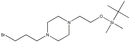 1-(3-BROMOPROPYL)-4-(2-(TERT-BUTYLDIMETHYLSILYLOXY)ETHYL)PIPERAZINE Struktur