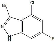 3-BROMO-4-CHLORO-6-FLUOROINDAZOLE Struktur