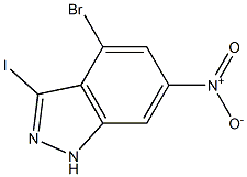 4-BROMO-3-IODO-6-NITROINDAZOLE Struktur