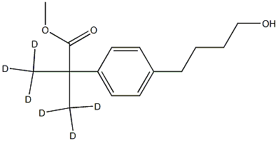 4-(4-HYDROXY-1-BUTYNL)-ALPHA,ALPHA-DI-(METHYL-D3)-BENZENEACETIC ACID, METHYL ESTER Struktur