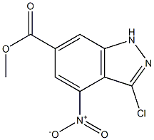 3-CHLORO-6-METHOXYCARBONYL-4-NITROINDAZOLE Struktur