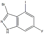 4-IODO-3-BROMO-6-FLUOROINDAZOLE Struktur