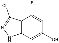 4-FLUORO-6-HYDROXY-3-CHLOROINDAZOLE Struktur