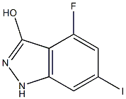 3-HYDROXY-4-FLUORO-6-IODOINDAZOLE Struktur