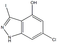 6-CHLORO-4-HYDROXY-3-IODOINDAZOLE Struktur