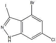 4-BROMO-6-CHLORO-3-IODOINDAZOLE Struktur